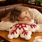 Almohada suave de copo de nieve invernal para decoración navideña del hogar - Fioriscas