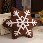 Almohada suave de copo de nieve invernal para decoración navideña del hogar - Fioriscas