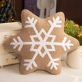 Almohada suave de copo de nieve invernal para decoración navideña del hogar - Fioriscas