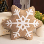 Almohada suave de copo de nieve invernal para decoración navideña del hogar - Fioriscas