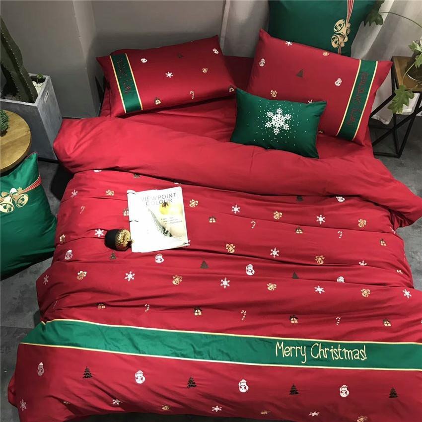 100％エジプト綿のクールなパーカル織りクリスマス寝具セット - Fioriscas