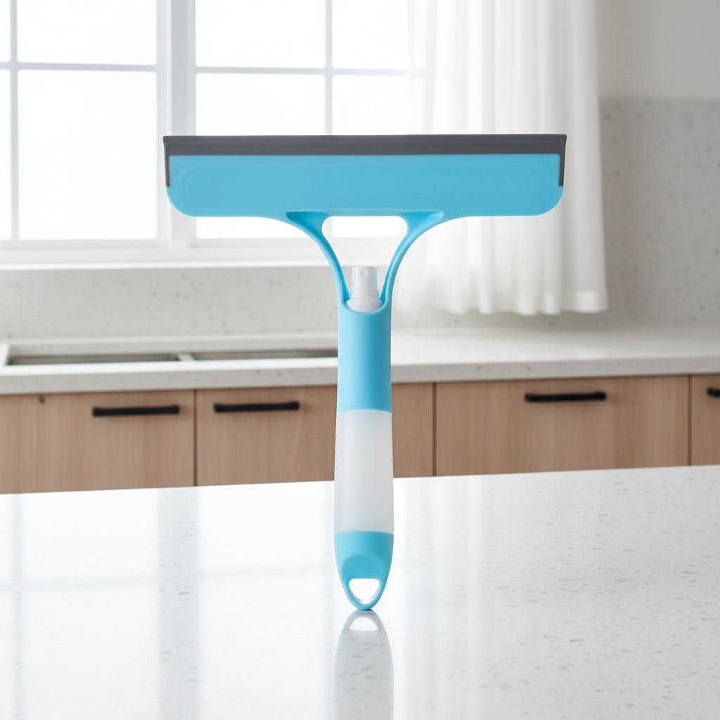 3-in-1 Window Cleaner with Integrated Sprayer and Microfiber Pad - Fioriscas