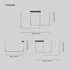 EdgeGlow pendellampe i metall og silikon, to LED-hoder, 90–150 cm
