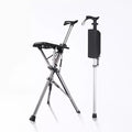 Foldable Walking Cane With Fold-Down Seat For Travel Or Standing Breaks