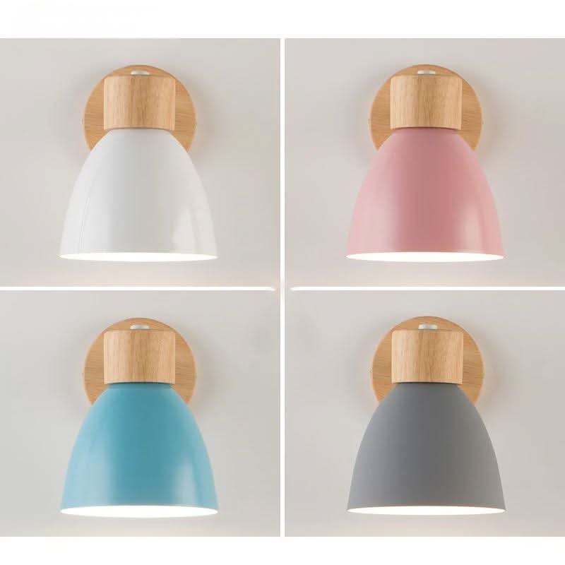 Lampe murale moderne en bois de style nordique - Fioriscas