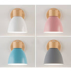 Modern wall lamp made of wood in Nordic style - Fioriscas