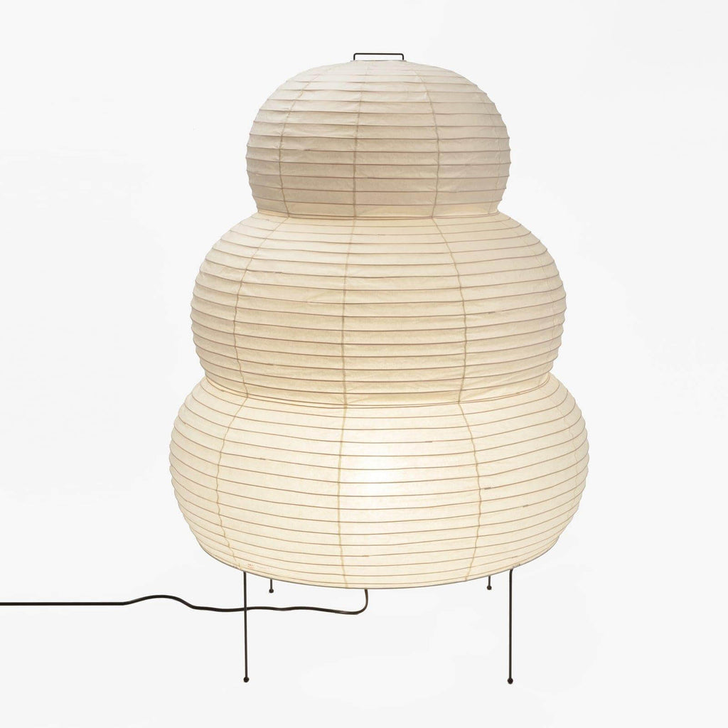 LumiWashi Aura 25N Floor Lamp Handmade Round Washi Paper Lantern Glow