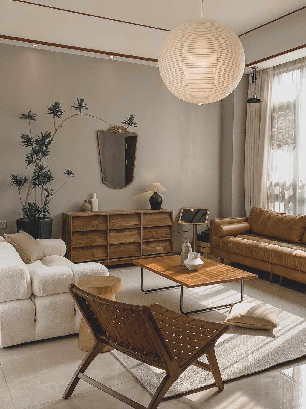 Lustra Pendant Lamp Paper for Living Room | Fioriscas