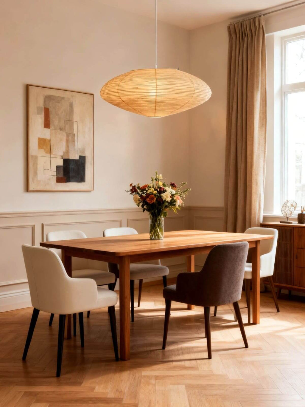Aurora Washi Paper Pendant Light A Series Handcrafted Mulberry Glow