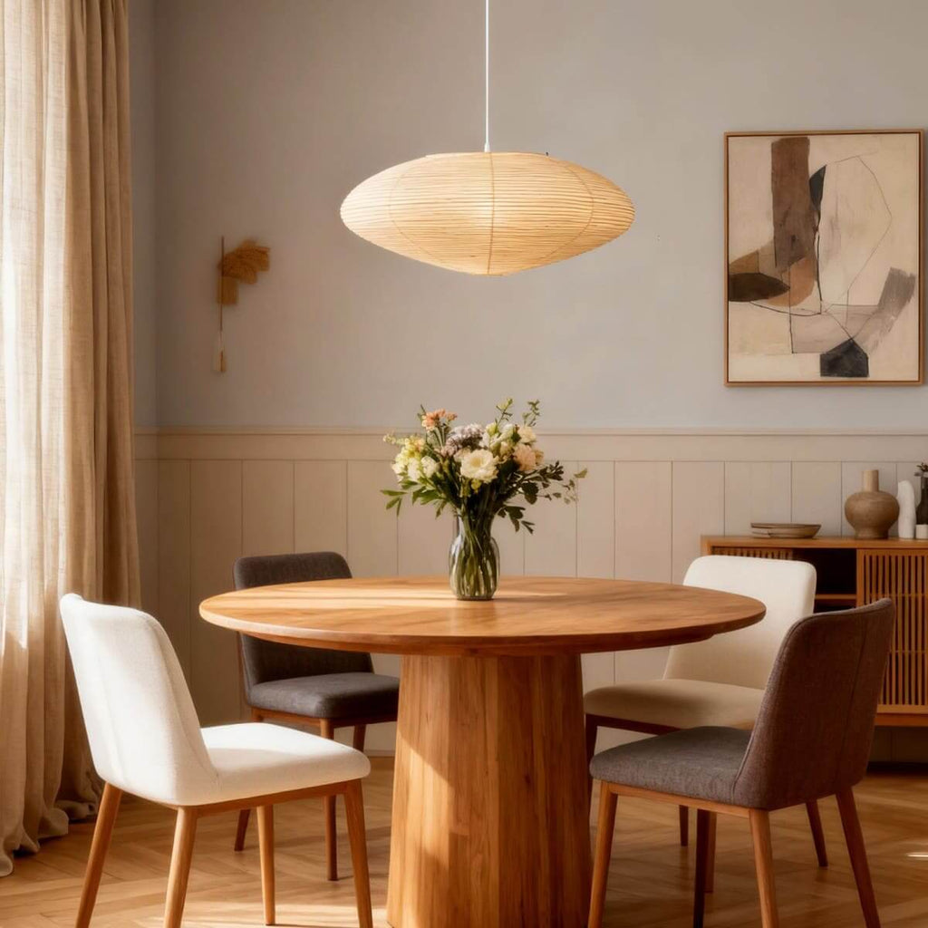 Aurora Washi Paper Pendant Light A Series Handcrafted Mulberry Glow