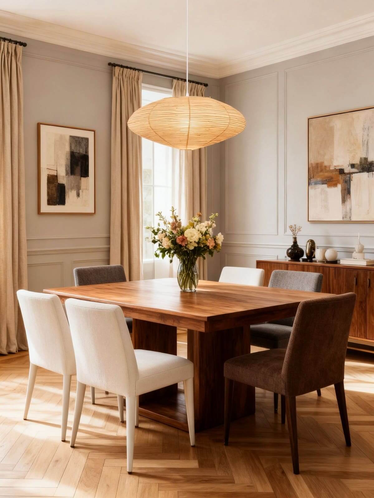 Aurora Washi Paper Pendant Light A Series Handcrafted Mulberry Glow