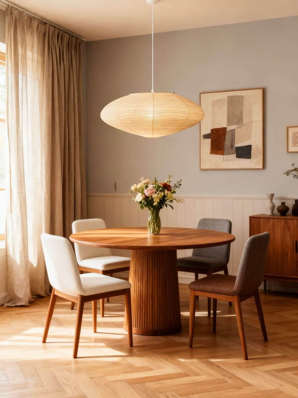 Aurora Washi Paper Pendant Light A Series Handcrafted Mulberry Glow