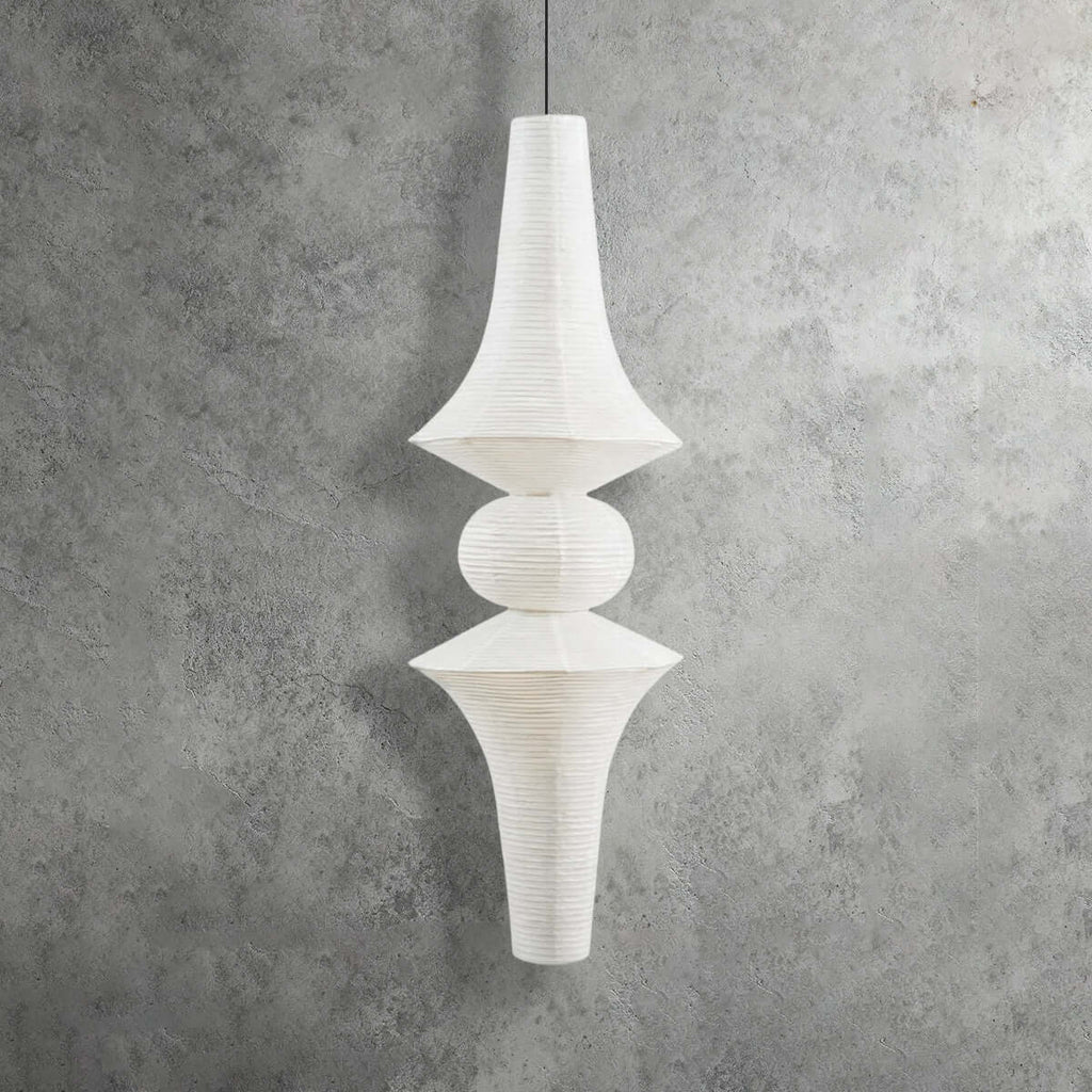 Aurora Washi Corner Pendant Light for Soft Warm Ambience