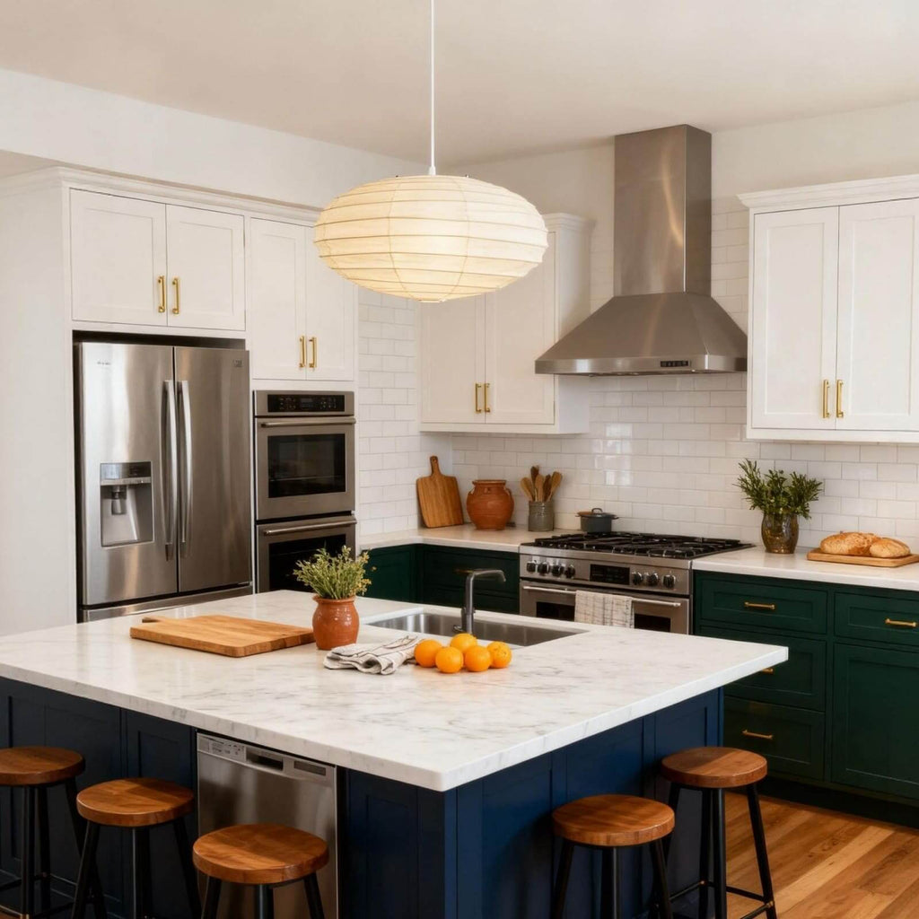 LumenLeaf EN Series Handcrafted Washi Paper Pendant Light