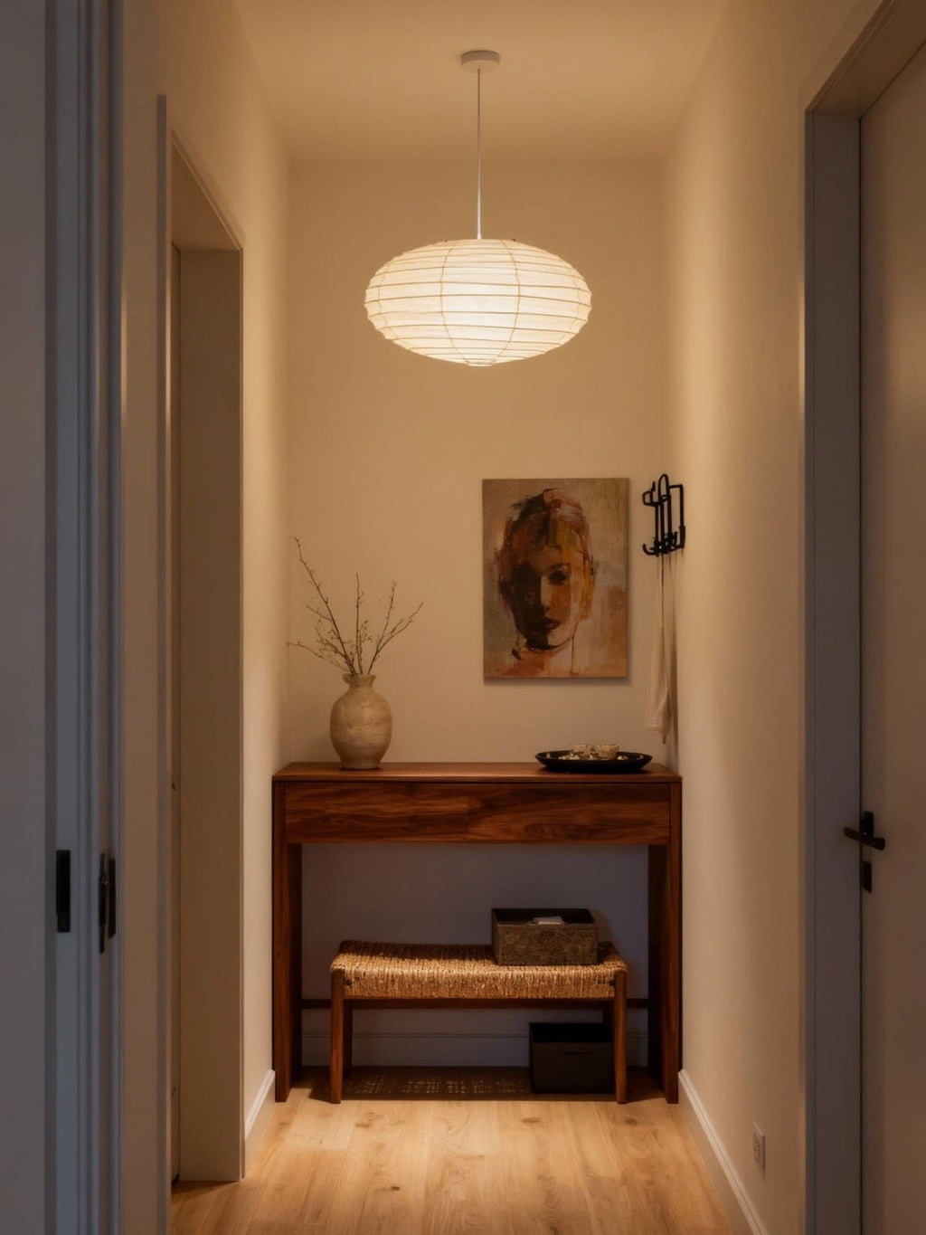 LumenLeaf EN Series Handcrafted Washi Paper Pendant Light