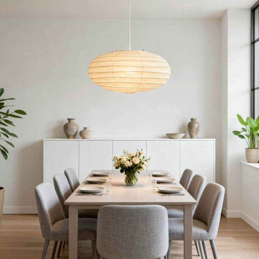 LumenLeaf EN Series Handcrafted Washi Paper Pendant Light