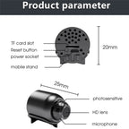 Mini WiFi bezpečnostní kamera, 1080p voděodolná s nočním viděním, záběr 160°