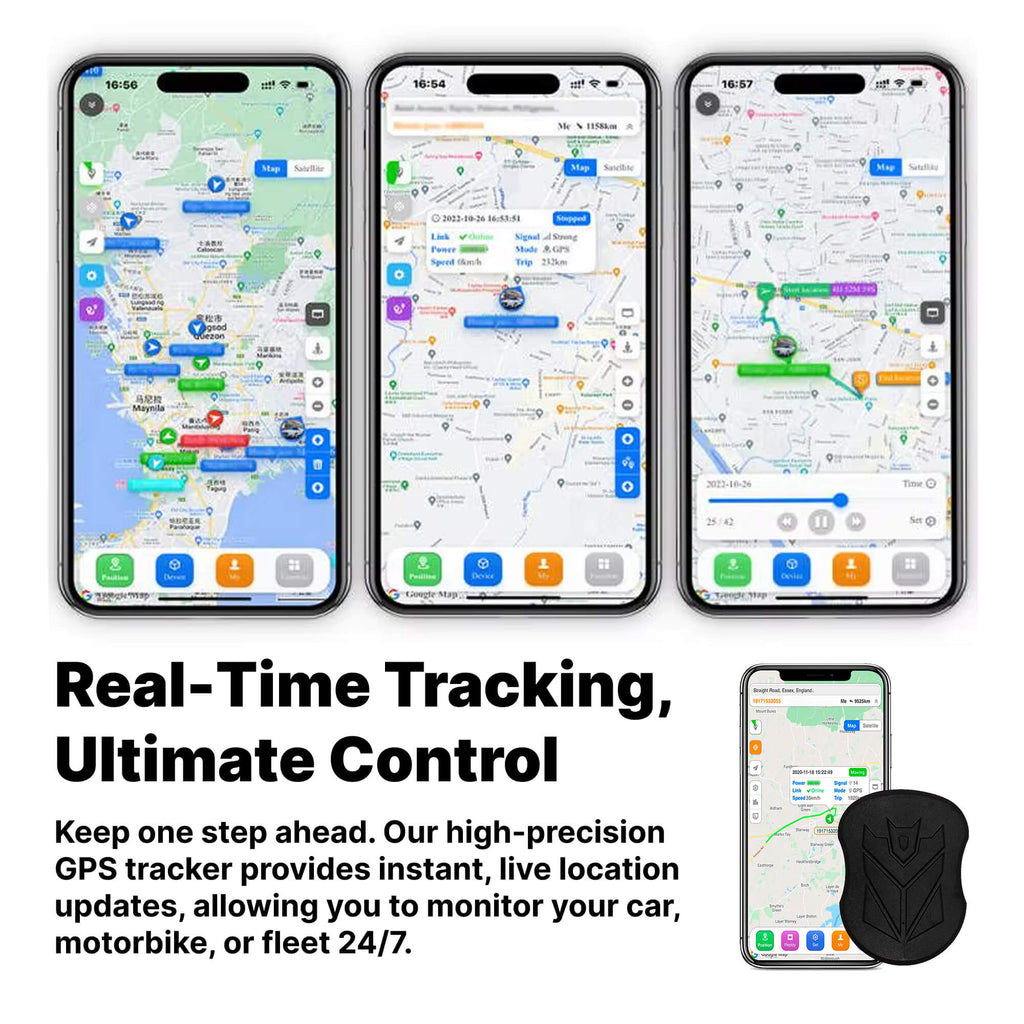 Rastreador GPS para automóvil con activación por voz, batería impermeable de 5000mAh