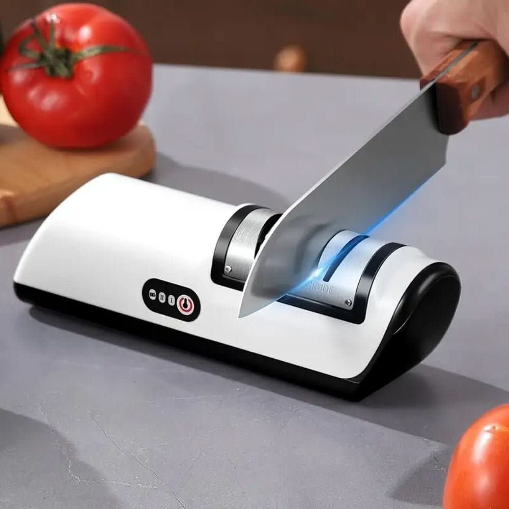 Aiguiseur de couteaux rechargeable à 2 étapes pour lames en céramique et acier - Fioriscas