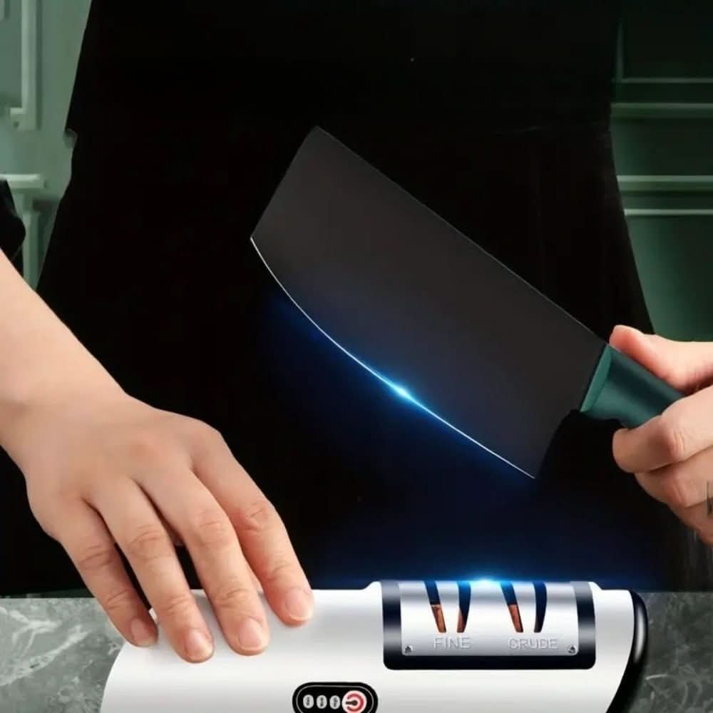 Aiguiseur de couteaux rechargeable à 2 étapes pour lames en céramique et acier - Fioriscas