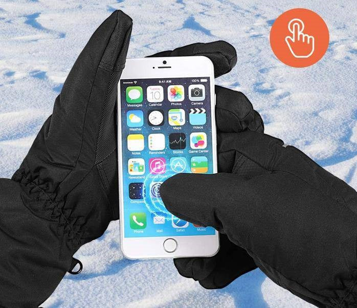Luvas Aquecidas Recarregáveis, ThermaGrip Preparadas para Ecrã Tátil para o Inverno