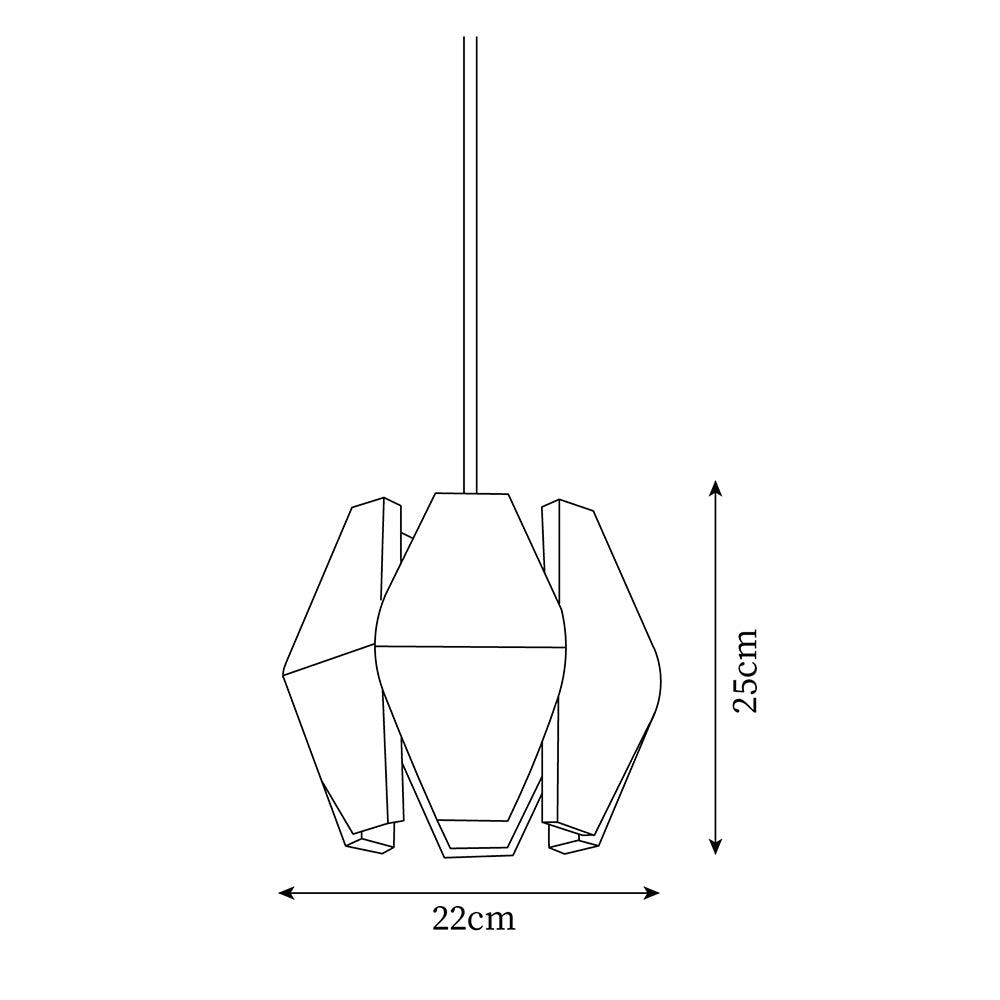 Pendant Lamp Geometric Wood Shade Warm Glow Nordic Minimalist Accent | Fioriscas