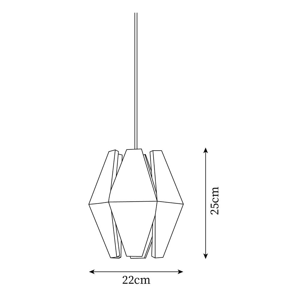 Pendant Lamp Geometric Wood Shade Warm Glow Nordic Minimalist Accent | Fioriscas