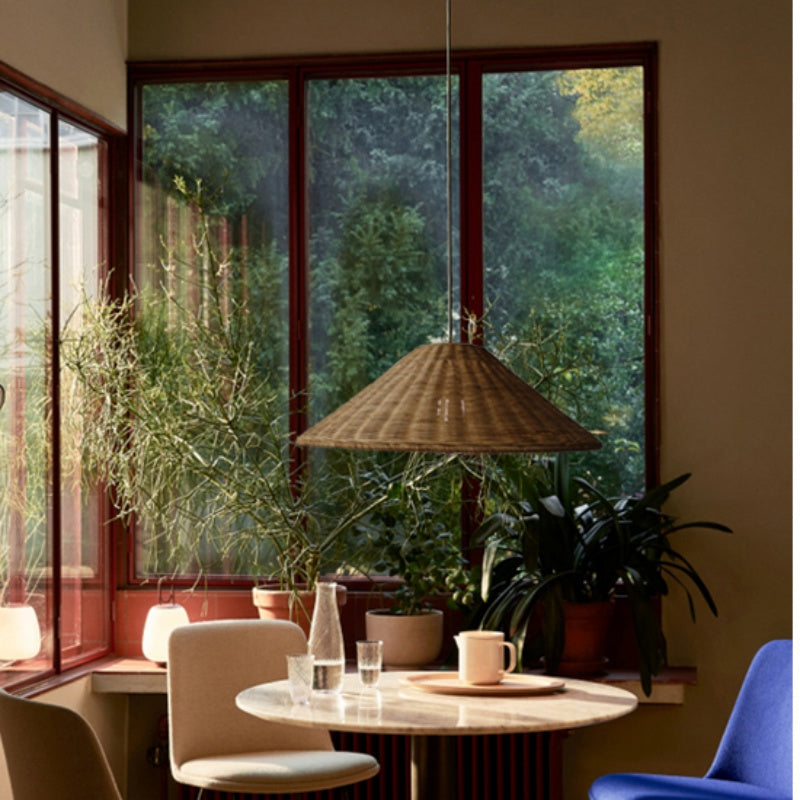 Muto Vintage Handmade LED Rattan Pendant Light Living Room | Fioriscas