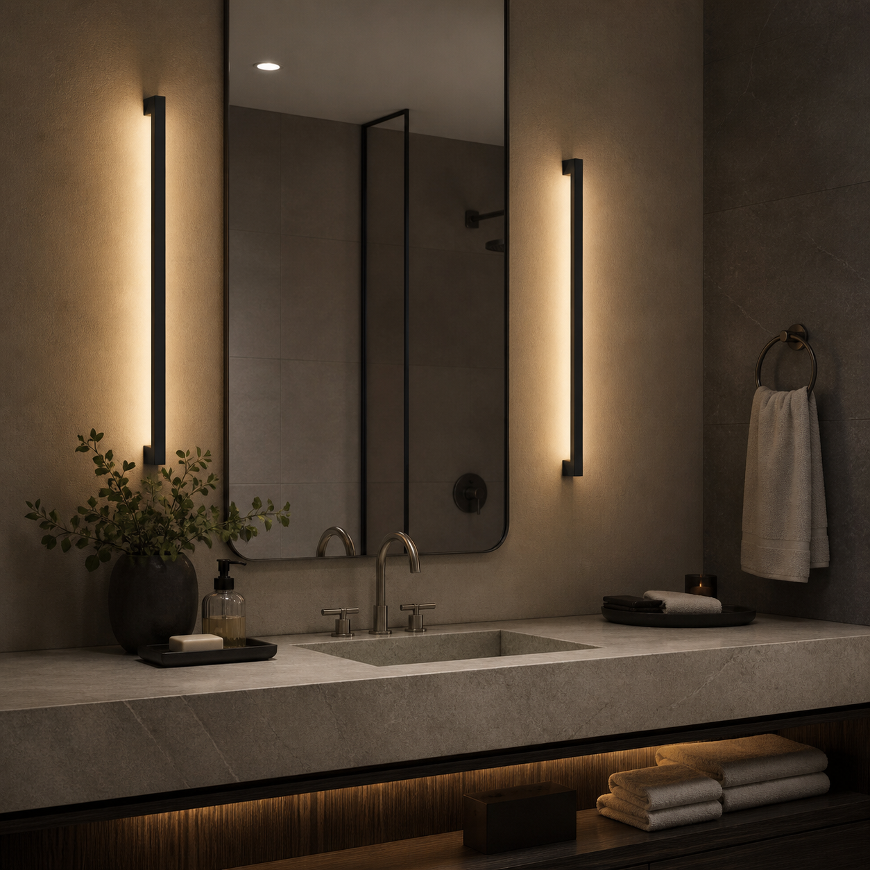 LumenLine Outdoor Wall Light Slim Linear Modern Fixture
