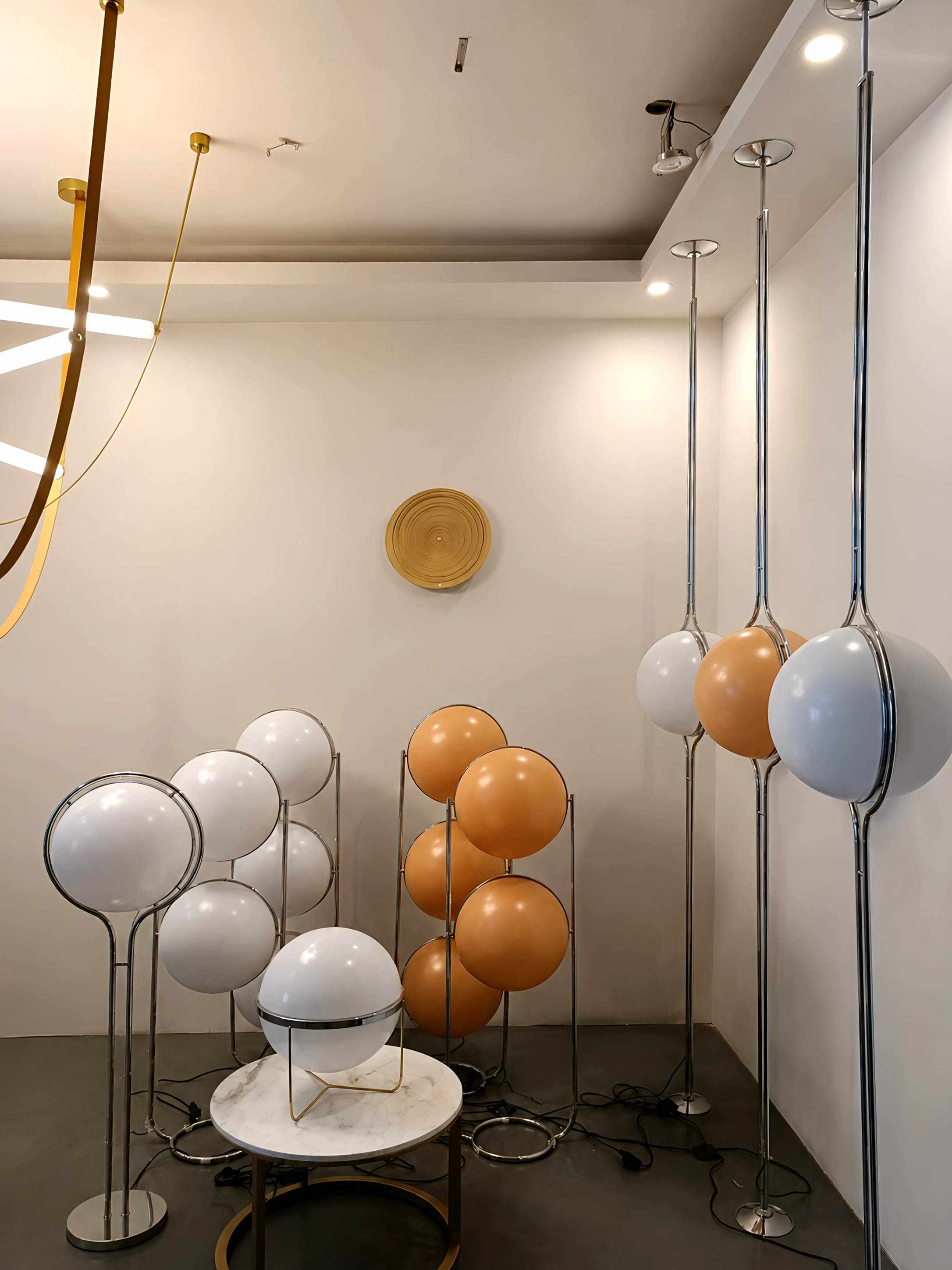 LumenSpan Floor to Ceiling Sculptural Lamp for Modern Living Spaces