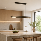 Lampada a sospensione lineare LED AeroLux con struttura metallica minimalista