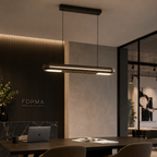 Lampada a sospensione lineare LED AeroLux con struttura metallica minimalista
