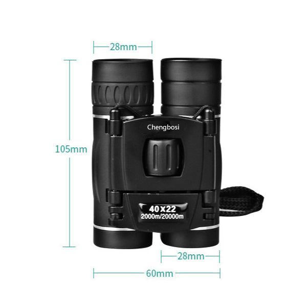 Jumelles compactes HD 40x22 pour la randonnée, le camping et l’observation des oiseaux