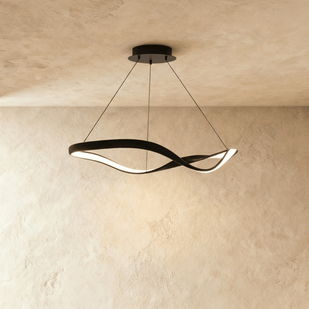 Aurelia Curve LED Chandelier With Diffused Ambient Glow For Modern Spaces