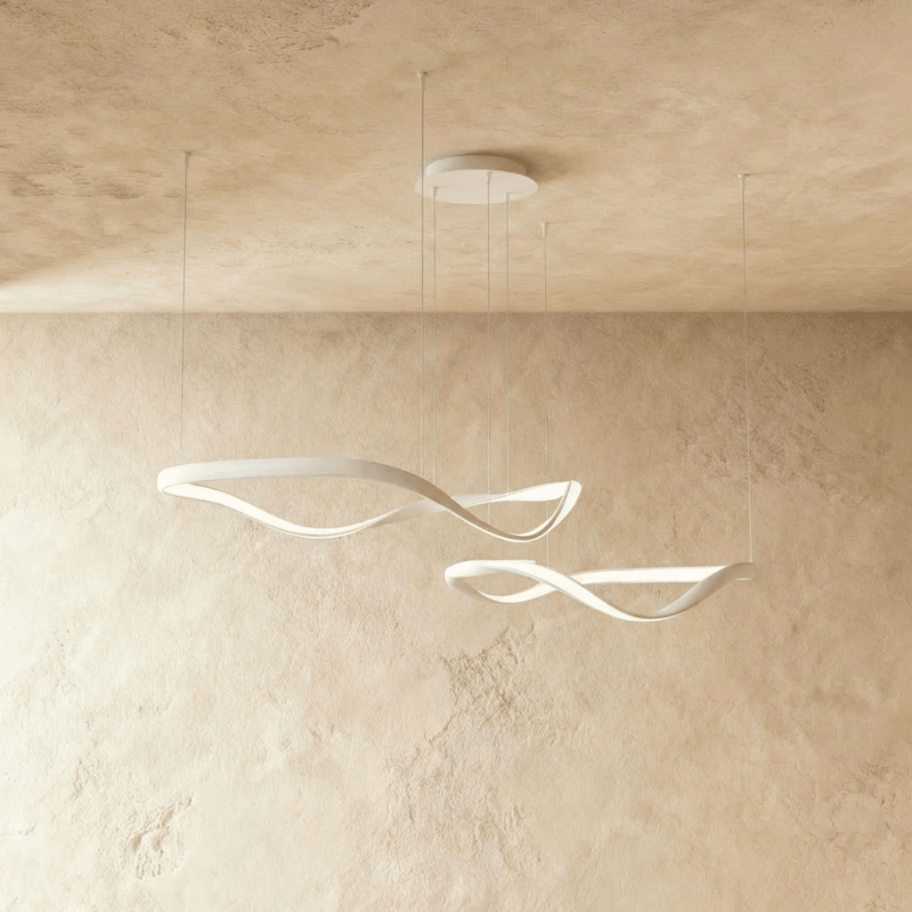 Aurelia Curve LED Chandelier With Diffused Ambient Glow For Modern Spaces