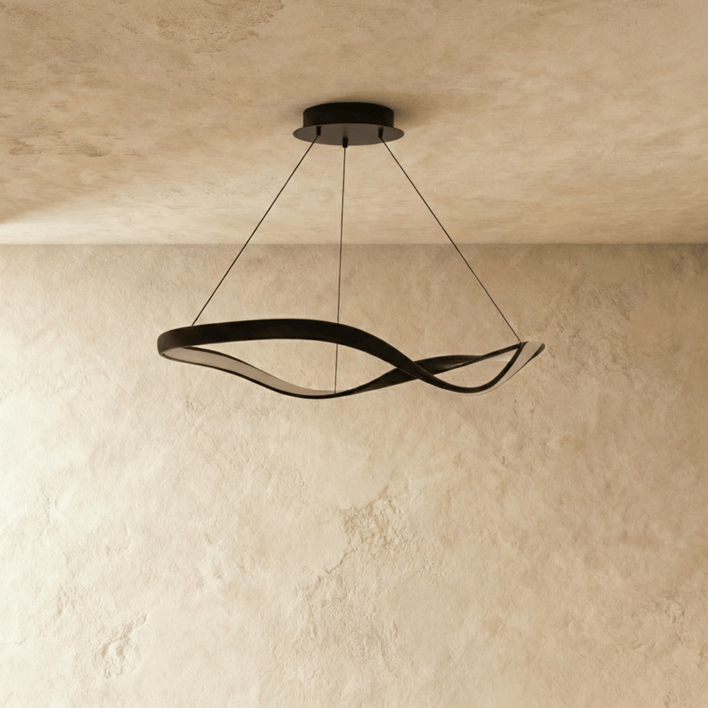 Aurelia Curve LED Chandelier With Diffused Ambient Glow For Modern Spaces