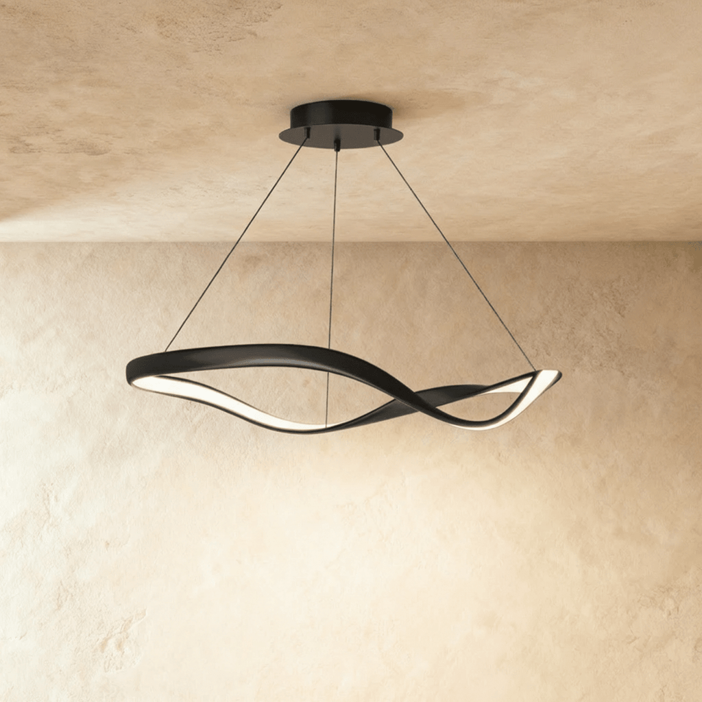 Aurelia Curve LED Chandelier With Diffused Ambient Glow For Modern Spaces