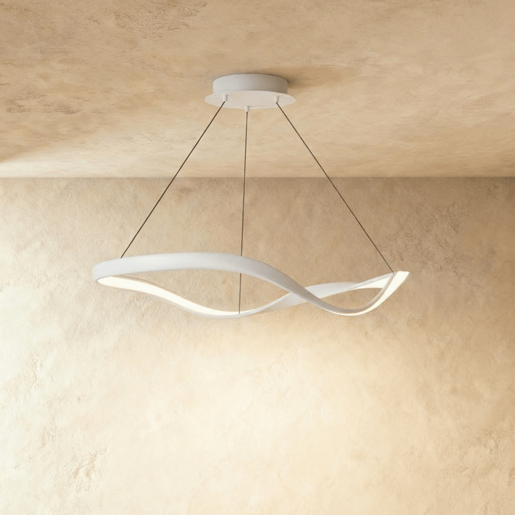 Aurelia Curve LED Chandelier With Diffused Ambient Glow For Modern Spaces