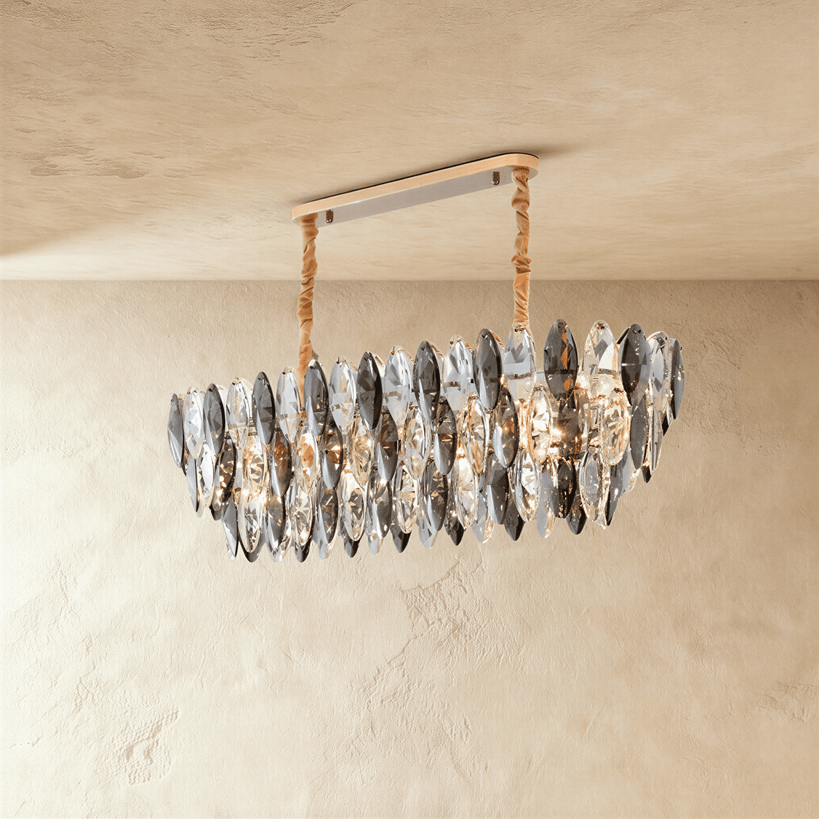 Lumina Crystal Cascade Chandelier for Glamorous Living Spaces