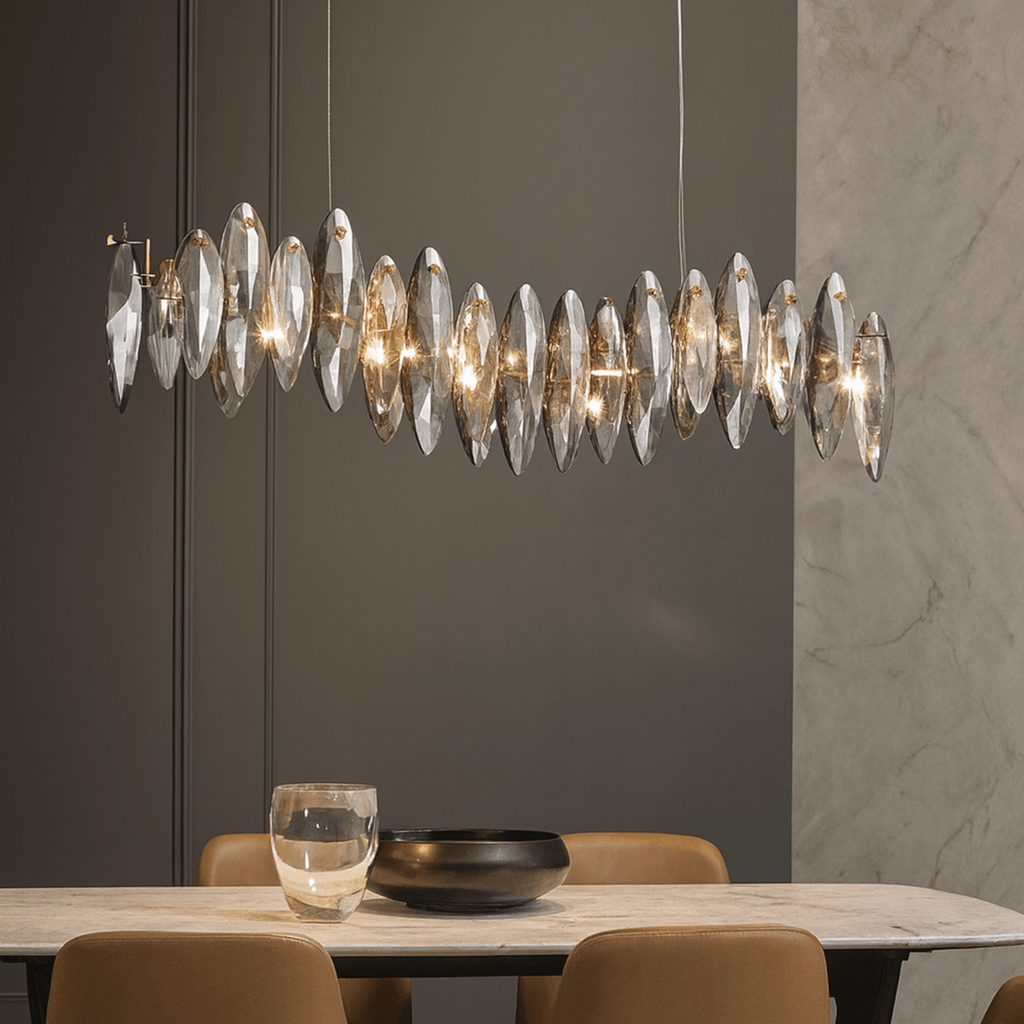 Lumina Crystal Cascade Chandelier for Glamorous Living Spaces