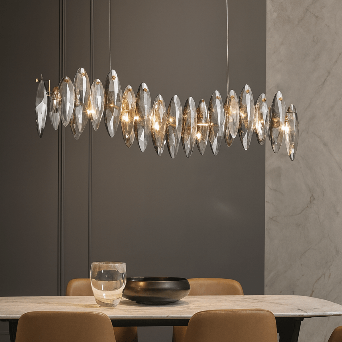 Lumina Crystal Cascade Chandelier for Glamorous Living Spaces