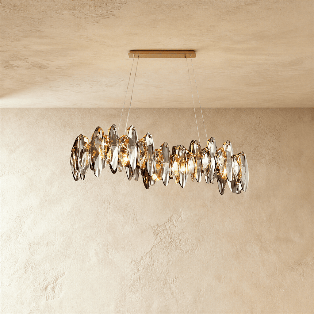 Lumina Crystal Cascade Chandelier for Glamorous Living Spaces