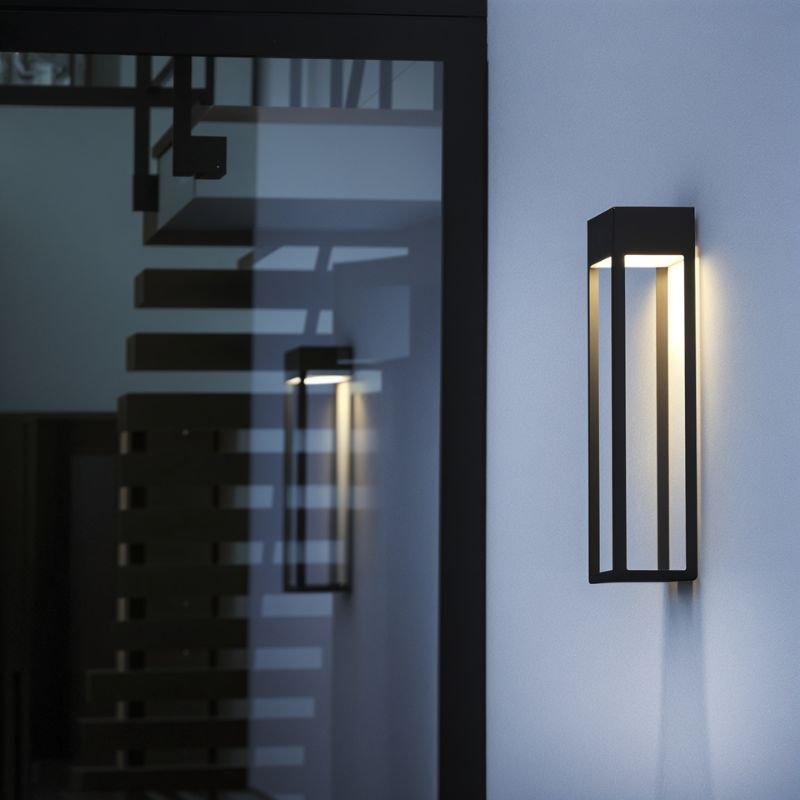 Aurelia Outdoor Wall Light Stainless Steel Black Finish