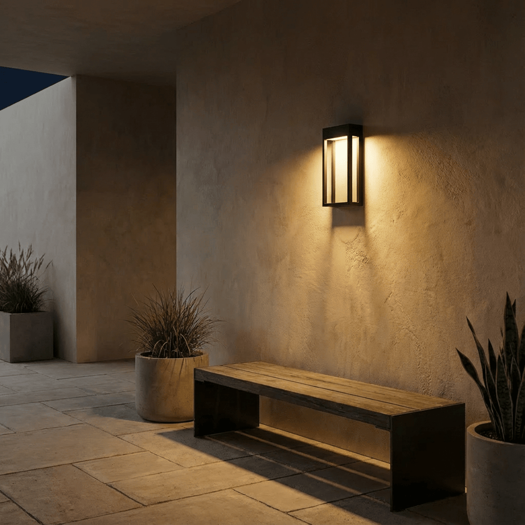 Aurelia Outdoor Wall Light Stainless Steel Black Finish