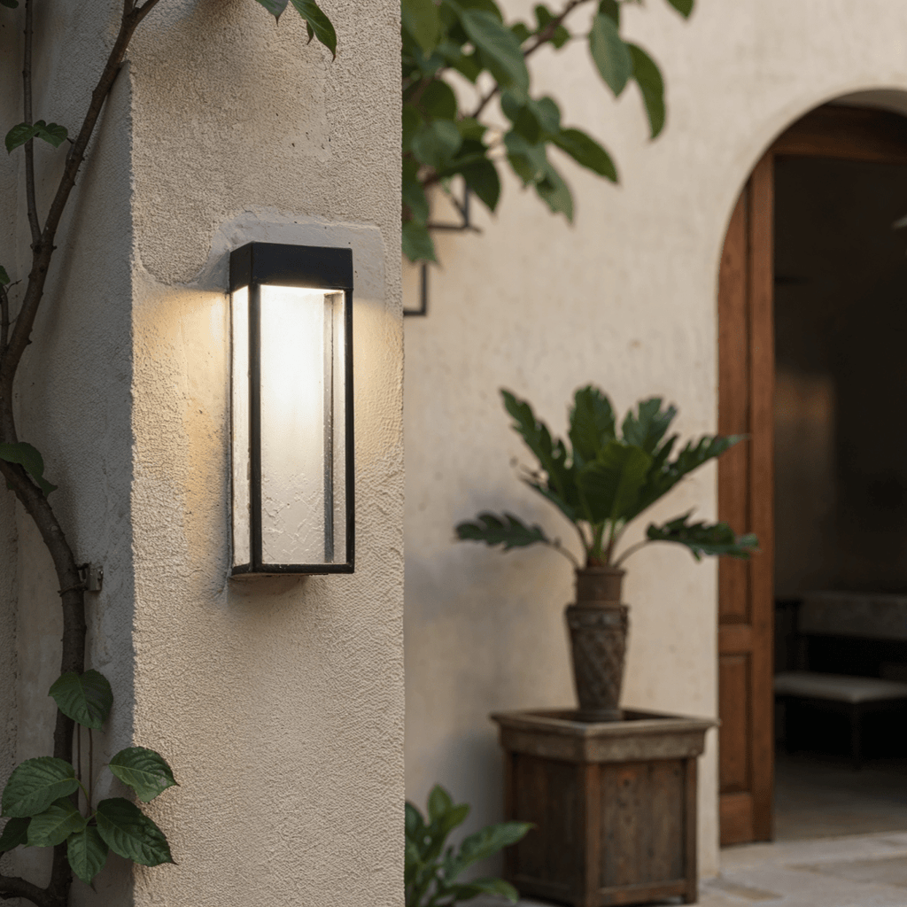 Aurelia Outdoor Wall Light Stainless Steel Black Finish