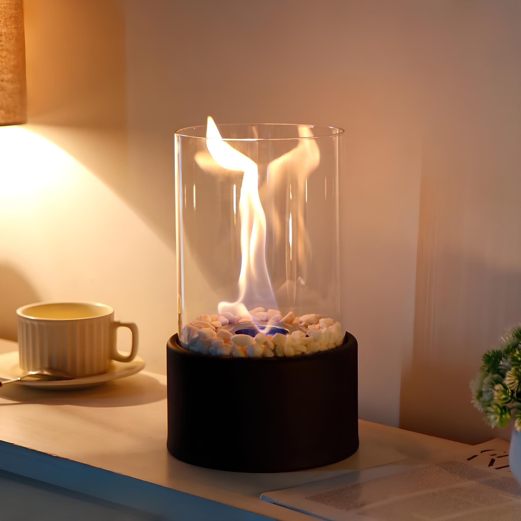 Classic Glass Oil Lamp With Open-Flame Design, Lumora