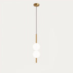 Candeeiro pendente Lyra com globo de vidro ajustável e LED substituível