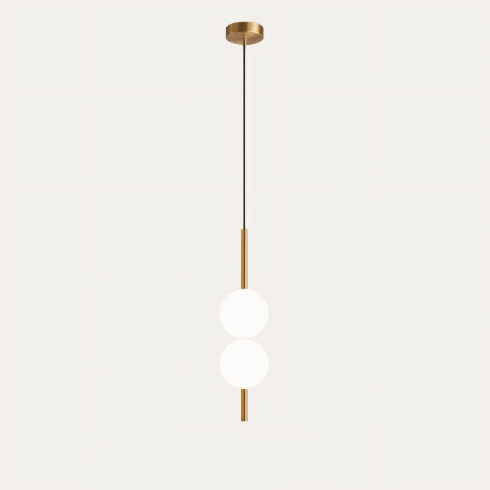 Candeeiro pendente Lyra com globo de vidro ajustável e LED substituível