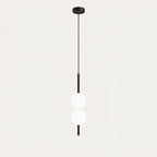 Candeeiro pendente Lyra com globo de vidro ajustável e LED substituível