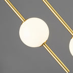 Candeeiro pendente Lyra com globo de vidro ajustável e LED substituível